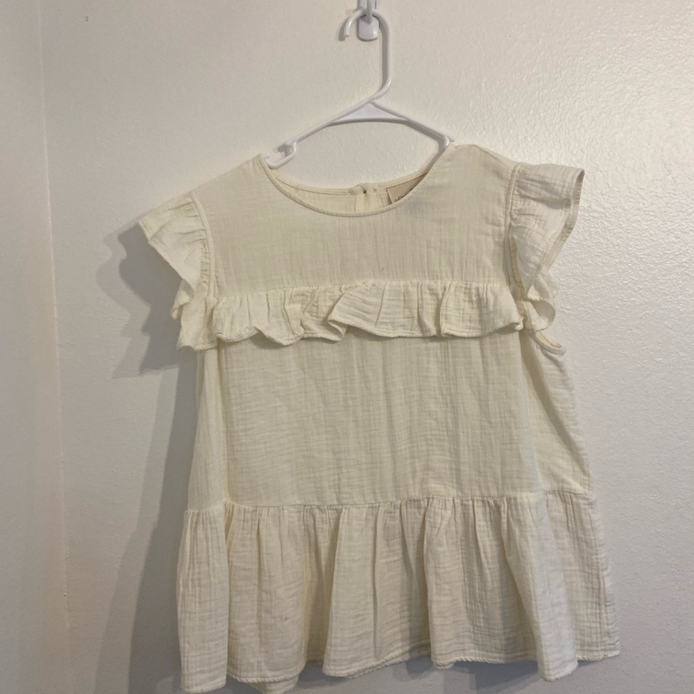 Cream Ruffle Shirt